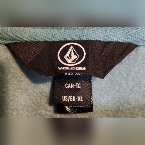 Volcom Men's Iconic Stone Crew Sweatshirt Turquoise Size XL NWT - Picture 3 of 5